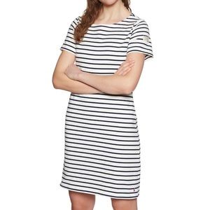 Joules Riviera Cream and Navy Short Sleeve Dress